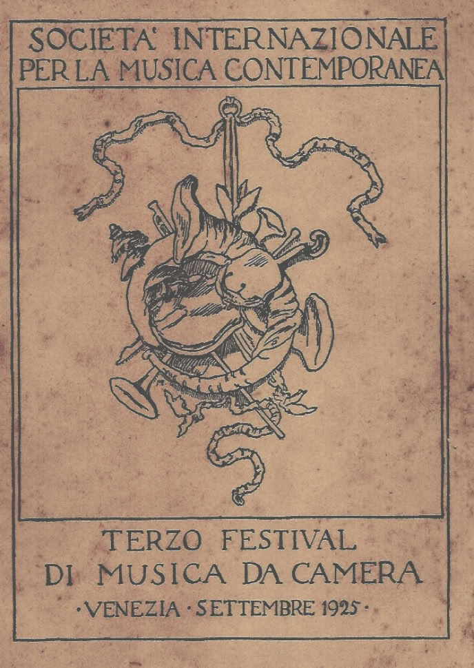Archiv ISMPS. Programm 3. Festival di Musica da Camera, Venezia 1927.