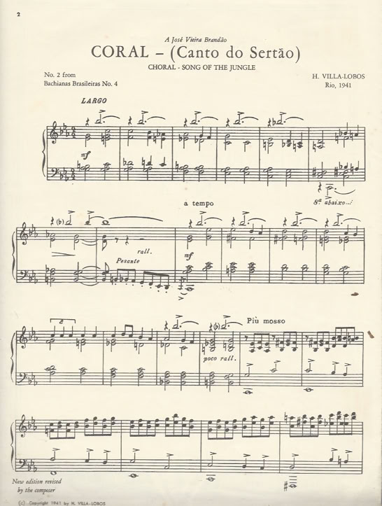 H. Villa-Lobos. Coral (Canto do Sertão)